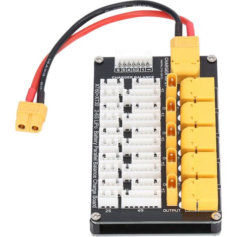 XT30 XT60 2-6S Parallel-LiPo-Akkuladegerät für IMAX B6, Lithium-Ladeplatine mit zwei Anschlüssen (1/5)