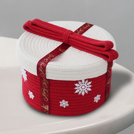 Panier Tissé - Panier de Rangement en Corde de Coton - Décoration Intérieure pour Chambre Salon Table de Chevet - Vert - 1 Pièce (1/4)