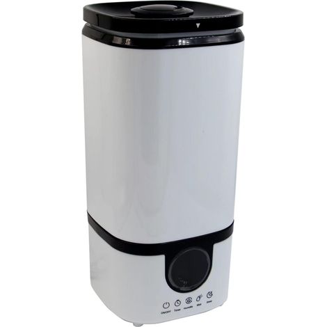 Purline – Humidificateur d'air à ultrasons 4,5L – Silencieux avec hygrostat et minuterie – Pour pièces jusqu'à 33m² – Design moderne