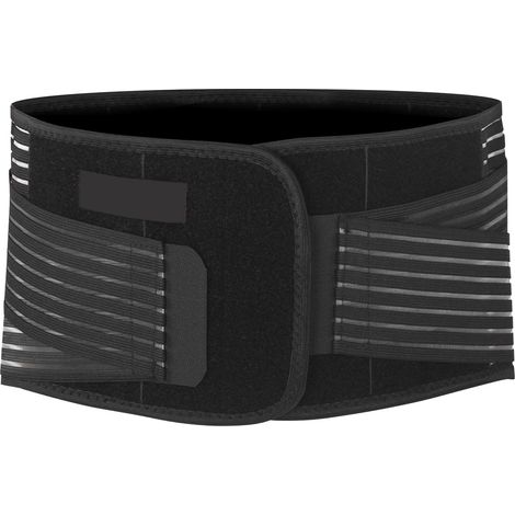 Ceinture Lombaire Respirante avec Protection Taille, Coque Acier, Maintien Lombaire, Fixation Dos, Ceinture de Soutien Noire (1/5)