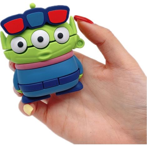 Écouteurs sans fil coque silicone monstre 3 yeux dessin animé mignon étui protection oreillette Bluetooth (1/5)