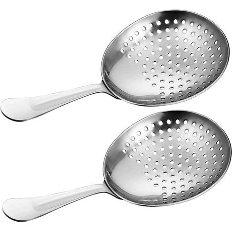 Set mit 2 Filtern, Edelstahlfilter, Cocktaillöffel, Filter für losen Tee, praktische Barfilter, professionelles Barzubehör (1/5)