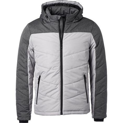 James & Nicholson sportliche Winterjacke JN1134 Gr. S silber/anthrazit-melange (1/5)