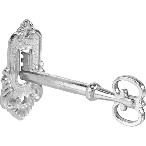 Serrure de porte de placard ancienne classique avec clé pour armoire et commode (1/5)