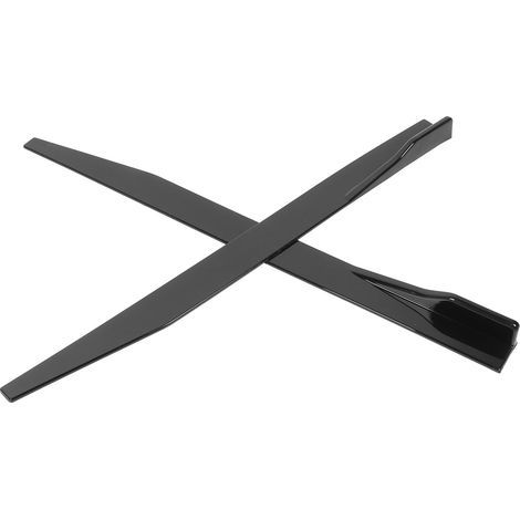 2-teiliger Universal-Seitenspoiler für Autos, 120 cm, glänzend schwarz, Diffusor und Splitter
