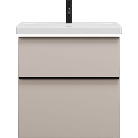 burgbad Eqio lavabo en céramique avec meuble sous-lavabo et (1/2)