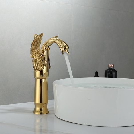 Antiker Gold Badezimmer Wasserhahn Massiv Messing Einhebel Badezimmer Waschbecken Wasserhahn