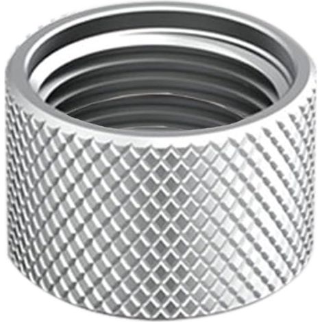Capuchon d'étanchéité, laiton massif épais plaqué chrome G1/2", embout fileté femelle avec geste d'étanchéité NBR, écrou d'obturation par compression, capuchon de raccords de plomberie pour (1/5)
