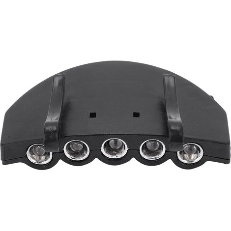 Lampe frontale portable à clip 5 LED pour chapeau, idéale pour la chasse, le camping, la pêche, la course à pied et le cyclisme. (1/5)