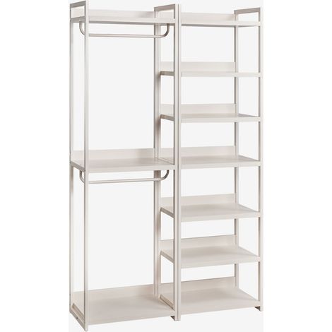 Armario modular abierto de 2 piezas y estantería en hierro Velunis SKLUM        (1/5)