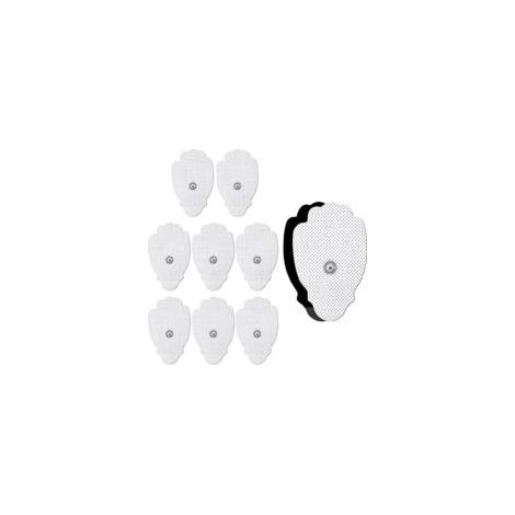 Tens Pads - Pack de 10 Électrodes-Pad Standard de 3,5 mm Snap-On Connector Réutilisables Palm Shape Tens Machine Pads de Rechange Adhésif Tens Unités Pad (7,5 x 4,5 cm) (1/5)