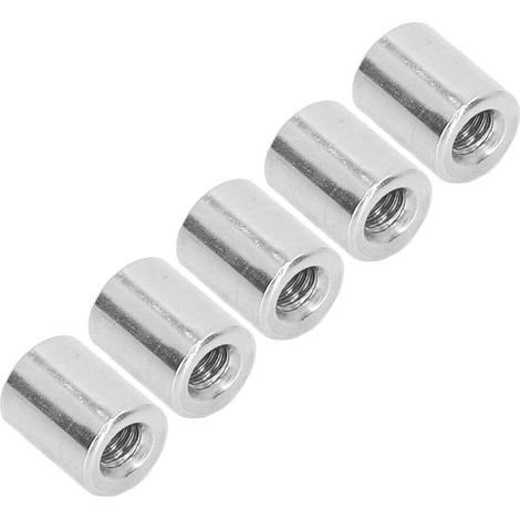 Kit de 50 écrous de raccordement cylindriques robustes en acier inoxydable M4 à filetage femelle. (1/5)