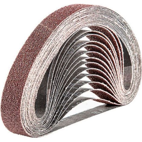 Bande Abrasive 20 x 520 mm,15PCS 60 grain Ensemble de Bandes Abrasives