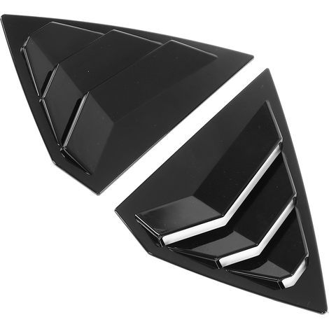 2pcs Persiennes Latérales Arrière Noir Brillant pour Buick Regal 2017-2021, Aérations de Vitre, Cache-vent de Remplacement (1/5)