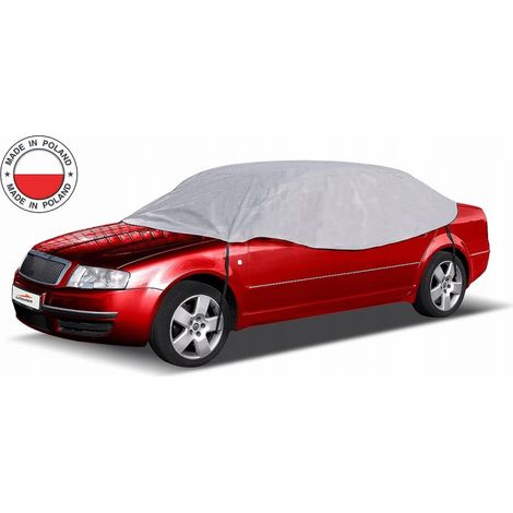 Wasserdichter Auto‑Halbüberzug, Größe L: 265 cm x 125 cm, grau — CarPassion