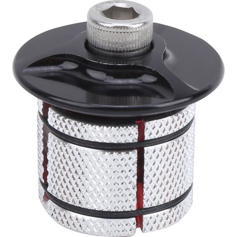 Guidon de vélo colonne de direction vis d'expansion noyau élargi couvercle triangulaire noir (1/5)