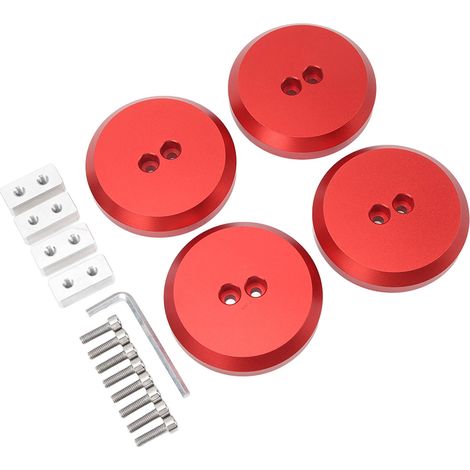 4 Stück Wagenheber-Adapter aus Aluminium, Ersatz für Chevy Corvette C5 C6 C7 C8, Rot (1/5)