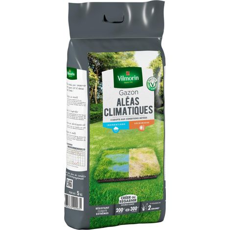 Gazon Aléas Climatiques Vilmorin 5 kg - Résistant à la sécheresse (1/5)