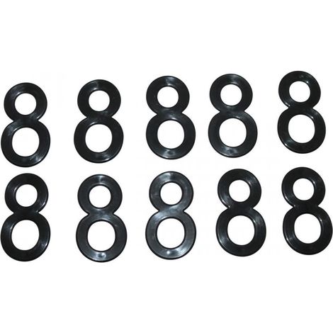 Chiffre 8 pour plaque d'immatriculation Tiflex H45mm pour moto