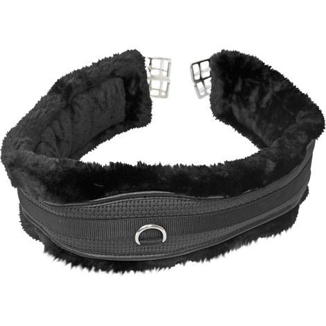 130 CM, NERO: Sottopancia inglese in neoprene foderato con agnello sintetico