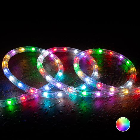 Manguera LED Redonda 220V AC 36 LED/m RGB IP65 Corte 100 cm a Medida RGB 15 m