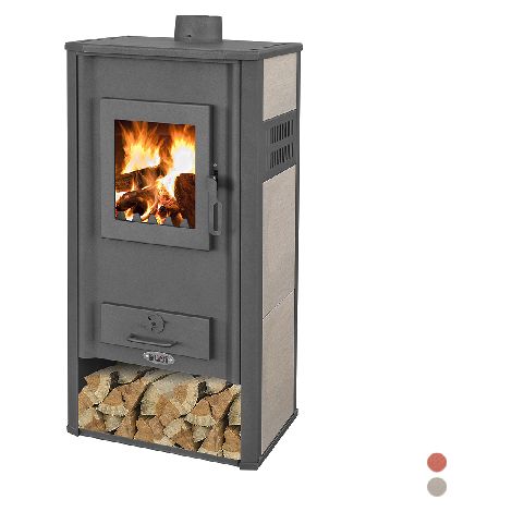 Stufa a legna ginevra hydro 20-22 kw beige (1/3)