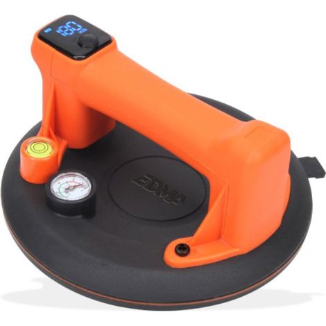 Edma – Ventouse électrique 1 point – Charge 160 kg – Batterie 3,7 V – Autonomie 16 h – Pour surfaces lisses et rugueuses