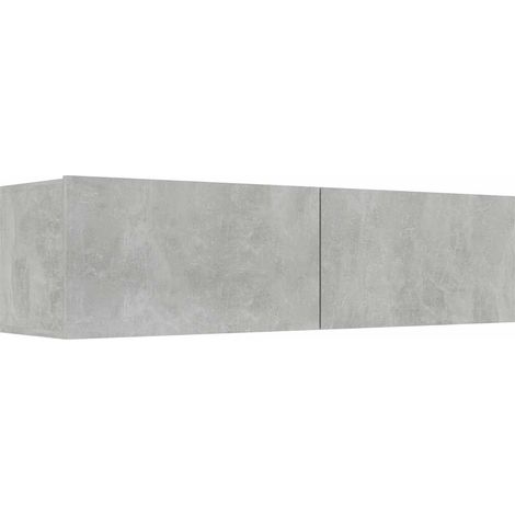 Mueble para TV madera contrachapada gris hormigón 120x30x30 cm vidaXL