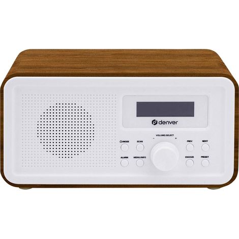 Denver DAB-30DW Dark Wood Radio de table DAB+, FM fonction réveil bois marron (satiné) Y692653 (1/3)