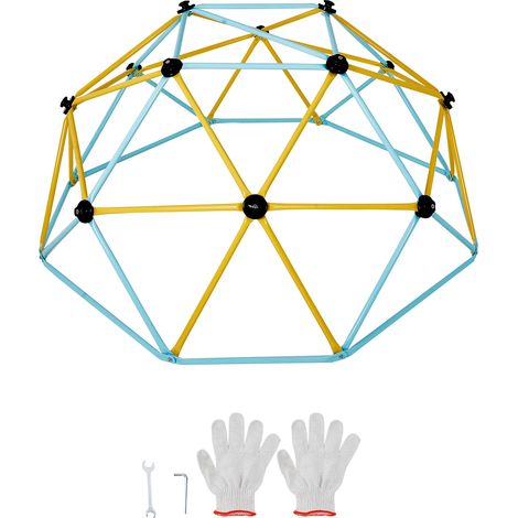 Mophorn Cúpula de Escalada, Centro de Juegos Escalador de Cúpula Geometrica para Niños de 3 a 9 Años, con Agarre de Escalada, Equipo de Juego para Exteriores e Interiores para Niños 183 x 183 x 90 cm