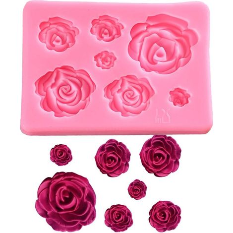 Moule en silicone rose, petit moule à savon, pâte à modeler, chocolat, bonbons, outil de pâtisserie, moule à gâteau en silicone pour faire soi-même