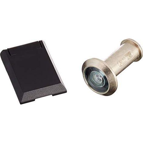 ABUS 04914 Visualizzatore porta con obiettivo grandangolare e tappo di copertura 2300 argento, 3600 W, 220 V, One size (1/4)