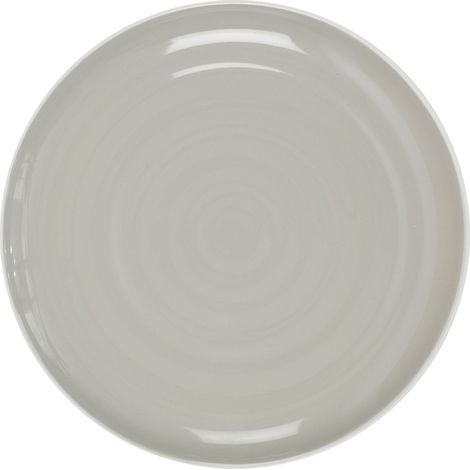 Assiette Plate 26.5 Cm Grise - Bicolore - Home Deco Factory - Cmp (1/4)