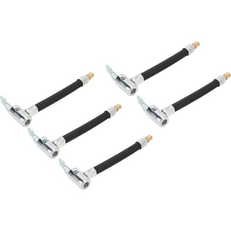 5pcs tuyaux gonflage 10cm adaptateur pompe à air étanche rapide pour pneu voiture moto vélo (1/5)
