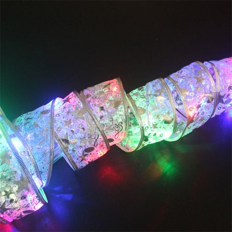 Ruban Lumineux LED - Décoration De Noël - Pour Arbre De Noël Et Guirlandes - 2 Mètres - Avec Pile CR2032 - Lot De 1