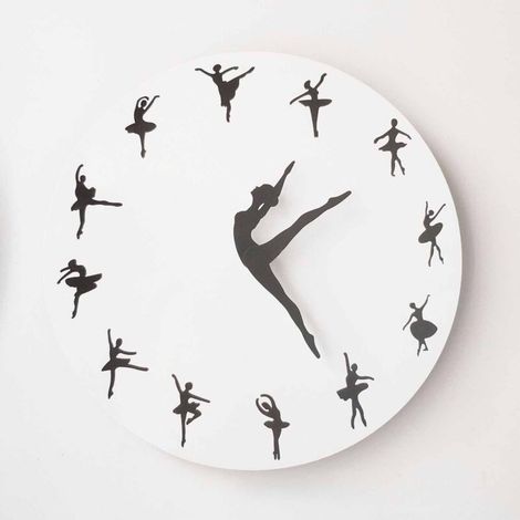 Ballerina-Wanduhr mit geräuschlosem Acryldesign – Dynamische Dekoration für Wohnzimmer und Schlafzimmer