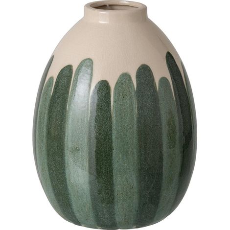 Vase Design en Grès "Joris" 30cm Vert (1/4)