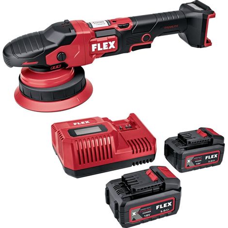 Pulidora excéntrica FLEX XFE 15 150 18-EC Set (2 x 5,0 Ah + CA 12/18V) (1/5)