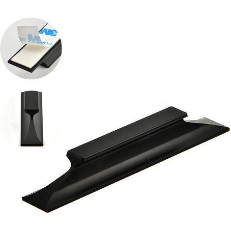 Sollbry 2 pièces poignée de porte coulissante auto-adhésif Poignée de grange alliage d'aluminium Poignées pour placards d'armoire Tirer noir Bouton de Meuble Poignet Pas de poinçonnage (Length 120mm)