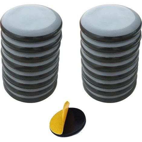 16 patins de déménagement de 40 mm, patins en silicone auto-adhésifs ronds pour canapé, moquette et objets lourds. Déplacement facile. (1/5)