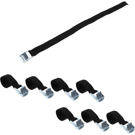 Set of 8 tie-down straps for caravan and motorhome (40cm x 2cm) made of zinc alloy.