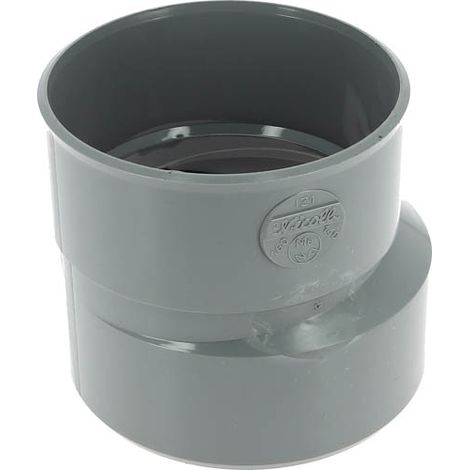 Nicoll – Réduction extérieure excentrée mâle-femelle Ø160/140 – PVC lisse pour pose horizontale – Classement feu NF-M1 – Raccord évacuation