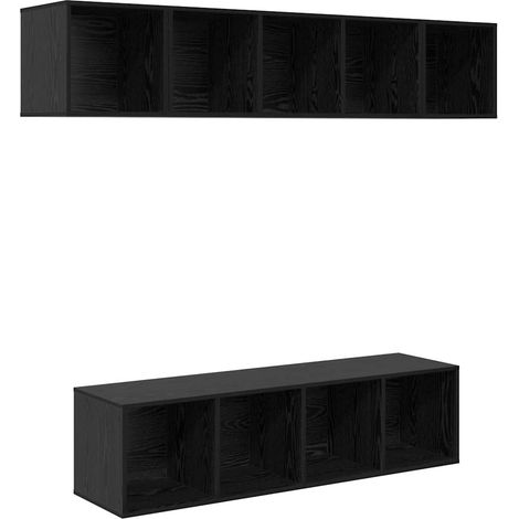 Maison Exclusive - Ensemble meuble TV 4 pcs Chêne noir Bois d'ingénierie