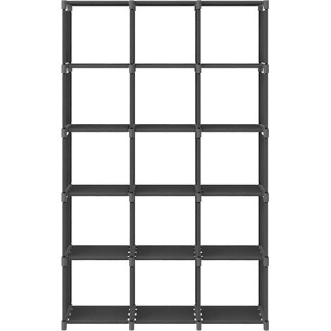 Maison Exclusive - Mobile per 15 Scatole a Cubo Grigio 103x30x107,5 cm in Tessuto (1/5)