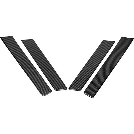 4pcs Film Carbone Protection Portière Intérieur Voiture Sticker Décoration pour VW Touareg 2011-2018 (1/3)