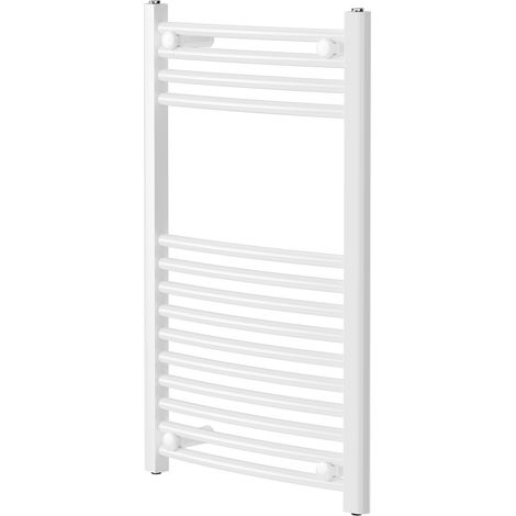 Marco White 800mm x 500mm Curved Heated Towel Rail (1/5)