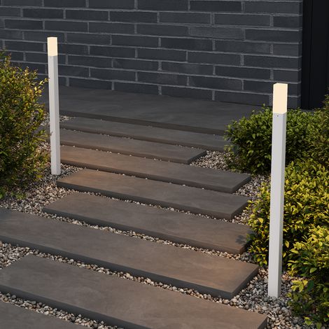 doporro Lampione da Giardino 3000K, Luminoso da Giardino IP65 Paletti Esterni Led 3.8x3.8x80.6cm in Alluminio per Giardini, Parchi, Aree Residenziali e Ingressi Deus Lumina, Sabbia bianco (1/5)