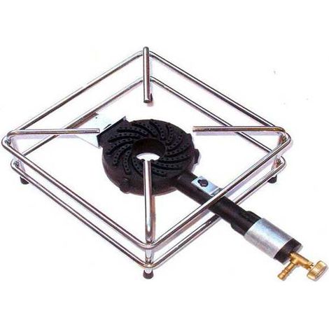 Fornellone a Gas Gpl Cromato 4 Piedi 30x30cm per Esterno