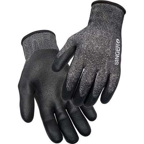 Lot 10 Paires Gants Froid Anticoupure Niveau 5 EN 388 - Support PEHD Enduction Nitrile - Doublure Acrylique - Manutention Entrepôt