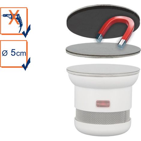 Befestigungs-Set Universal-Magnetmontageplatte Ø 5cm für Rauchmelder